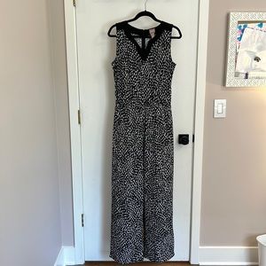 Black and white Chicos wide leg jumpsuit